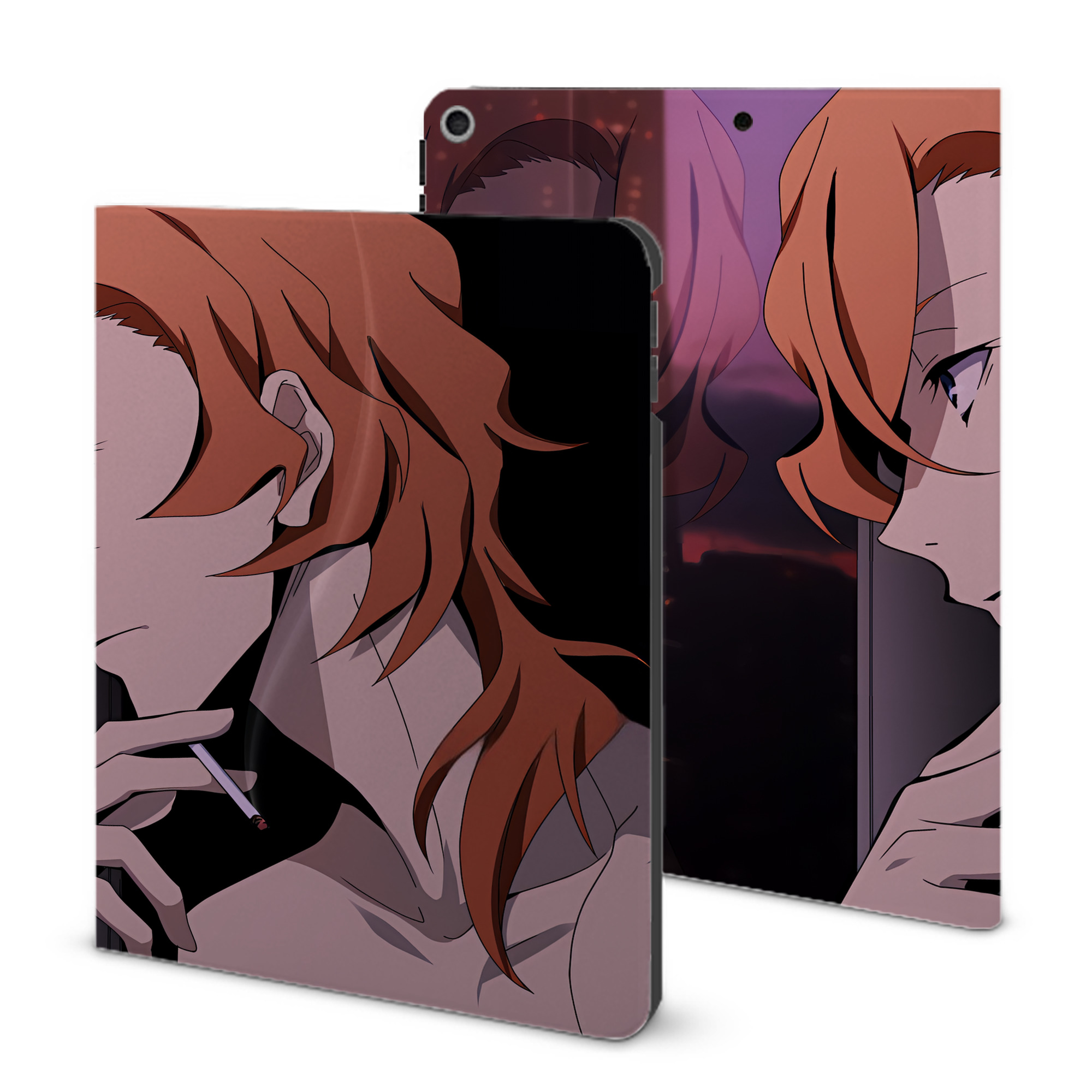 （画像用） 文豪ストレイドッグス Bungo Stray Dogs IPad ケース ブック型 PUレザー TPU 耐衝撃 軽量 薄型 ペン収納なし 全面保護 IPad 各モデル対応